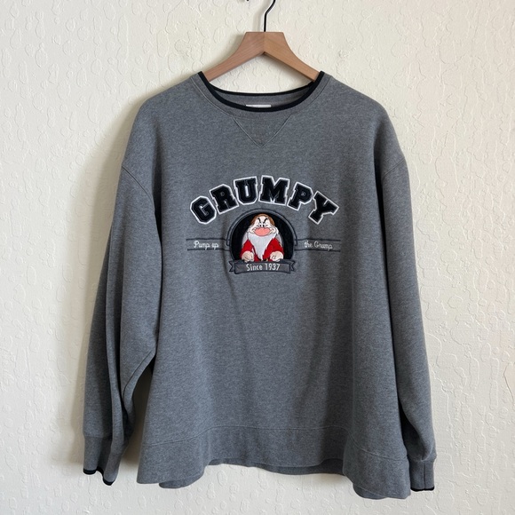 disneyland Other - Vintage 90s Disneyland Disney Grumpy Dwarf Embroidered Crewneck Sweatshirt XL